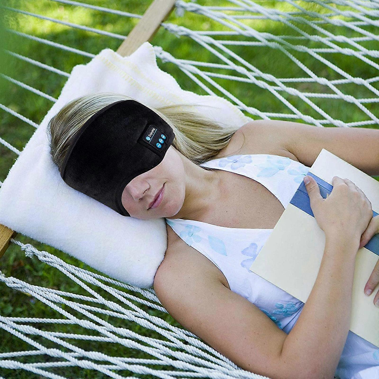 Sleeping light-blocking eye mask, home smart eye mask, Bluetooth 5.0, wireless music call, black