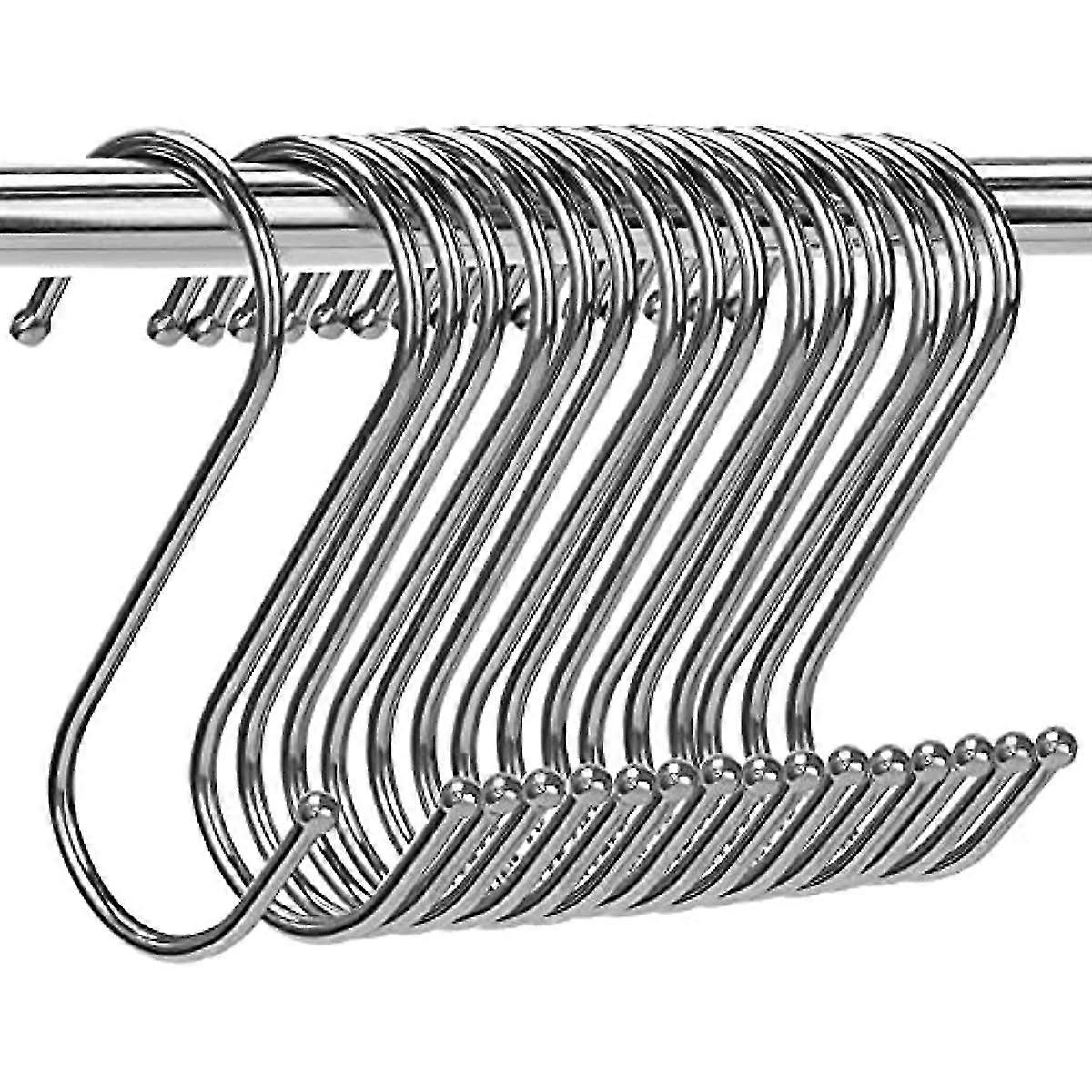 S Hooks For Hanging S Shaped Hooks Heavy Duty S Shaped Hooks 304 Stainless Steel 16 Pack S Shaped Hooks (large)