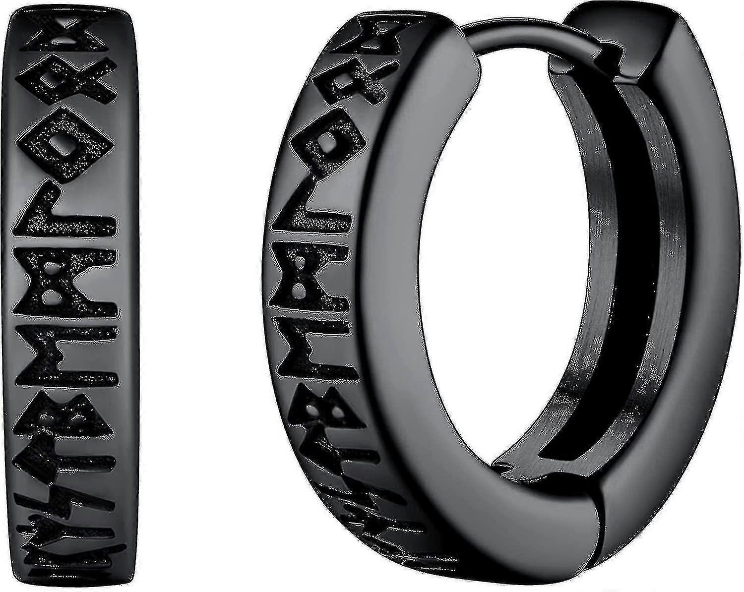 北欧のバイキングルーンフープイヤリング男性女性用12mmハギーフープAaa G