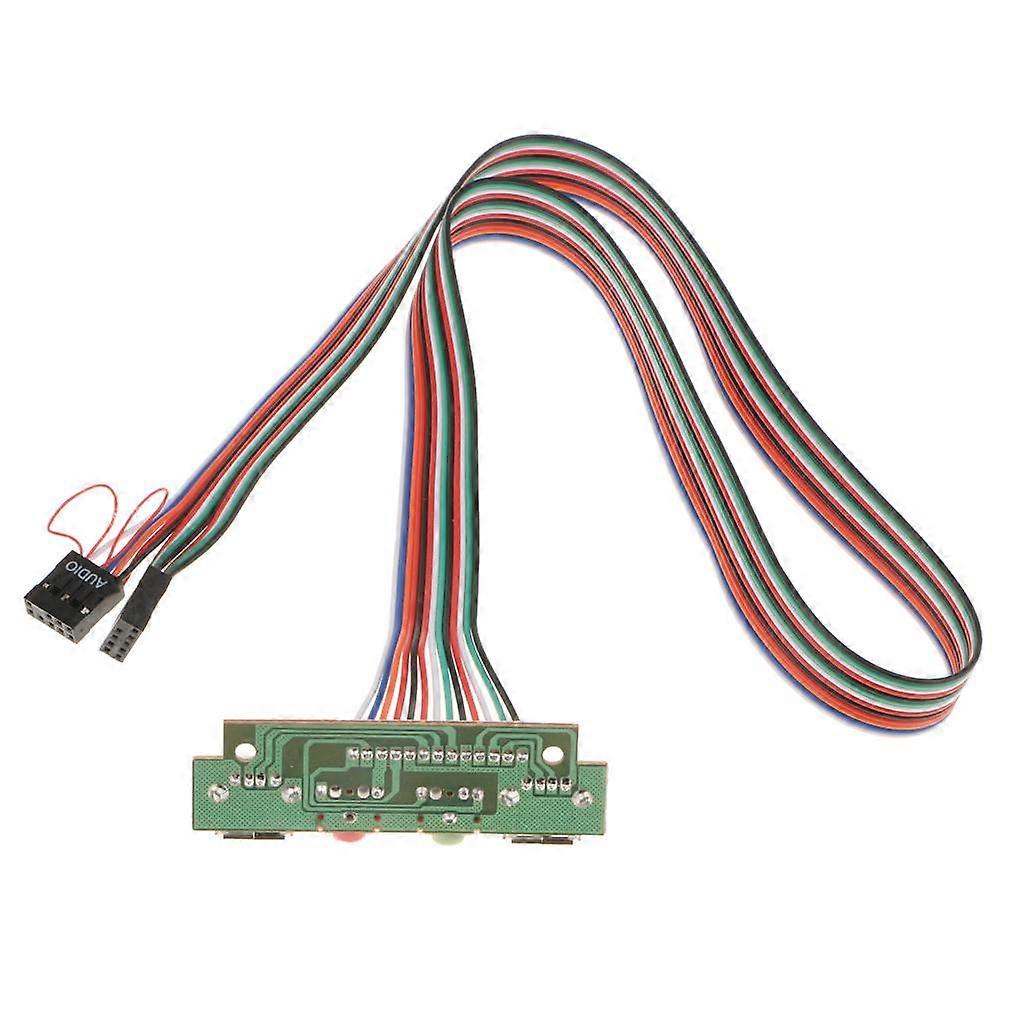 DIY Replacement Computer PC Case Front Wiring Cable USB 2.0 Audio 6.8CM