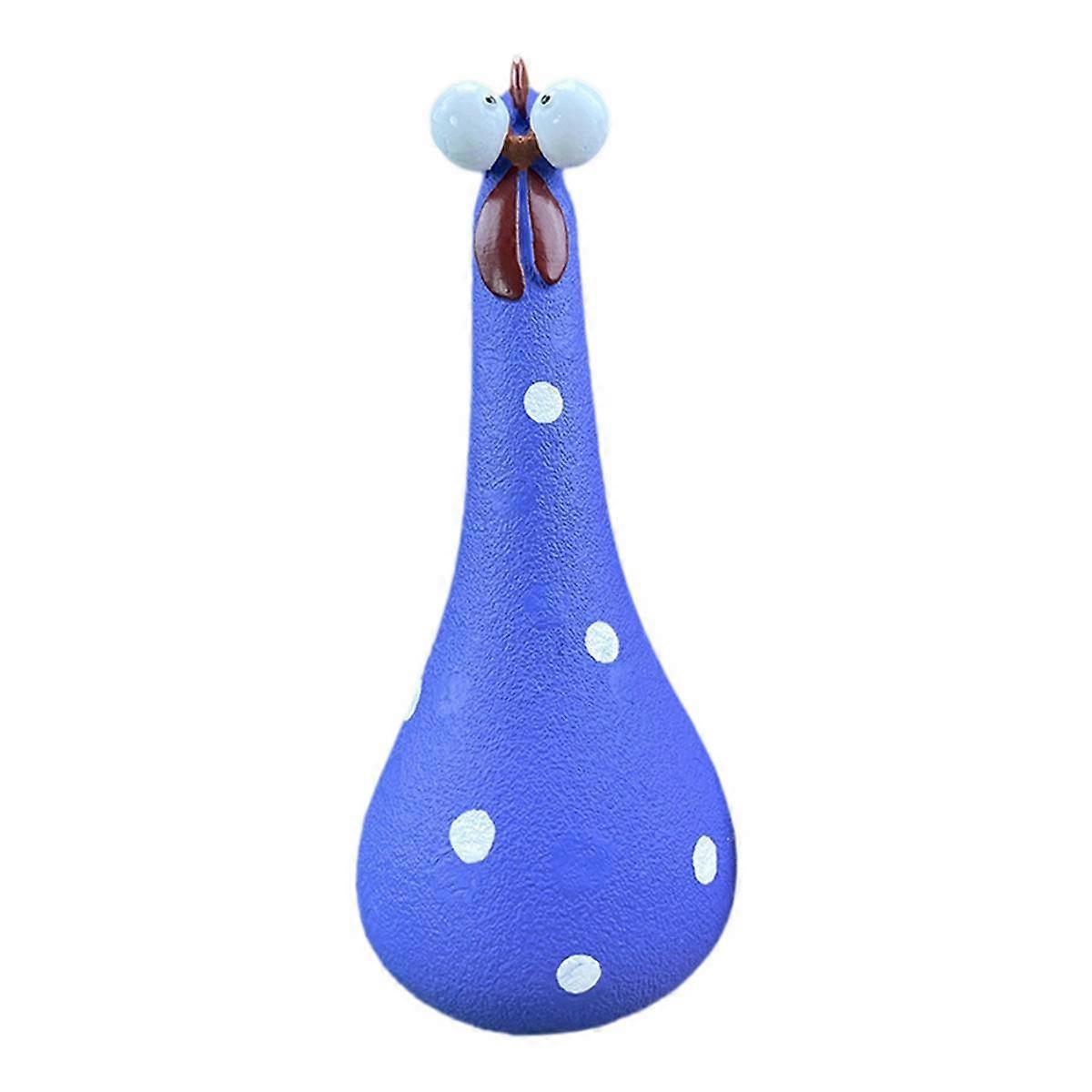 Resin Long Neck Chicken Ornaments for Garden Courtyard Outdoor Decoration Silly Hen Statues Office Desktop Figurines A