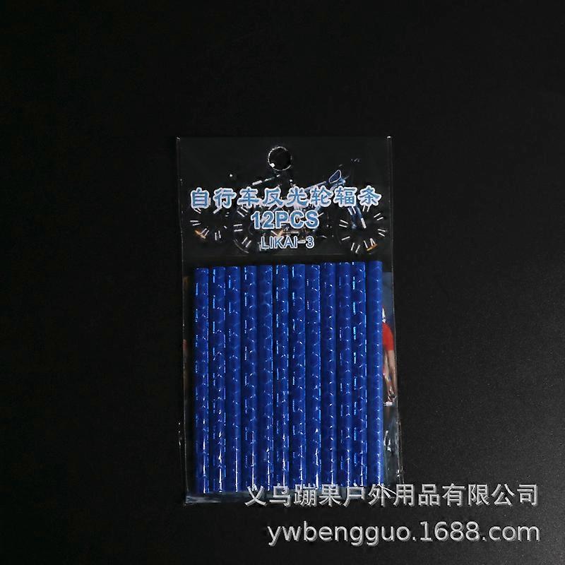 12PCS/Bag Bicycle Wheel Spokes Reflective Sticker Tube Strip Warning Light DIY 7.5cm MTB Cycling Reflector Reflective Safety Kit