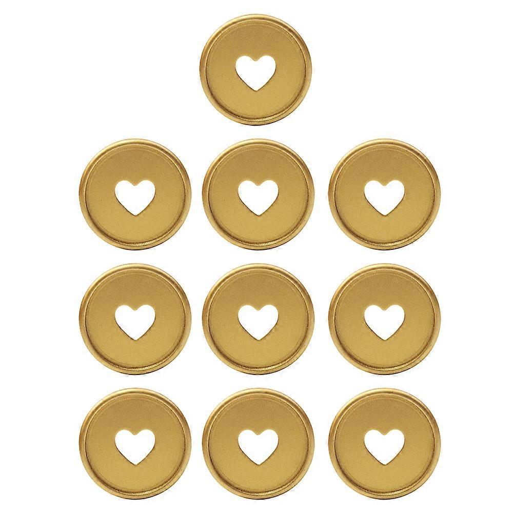 10Pcs Book Binding Discs Binder Rings Planner Discs Heart Binding Buckle for School