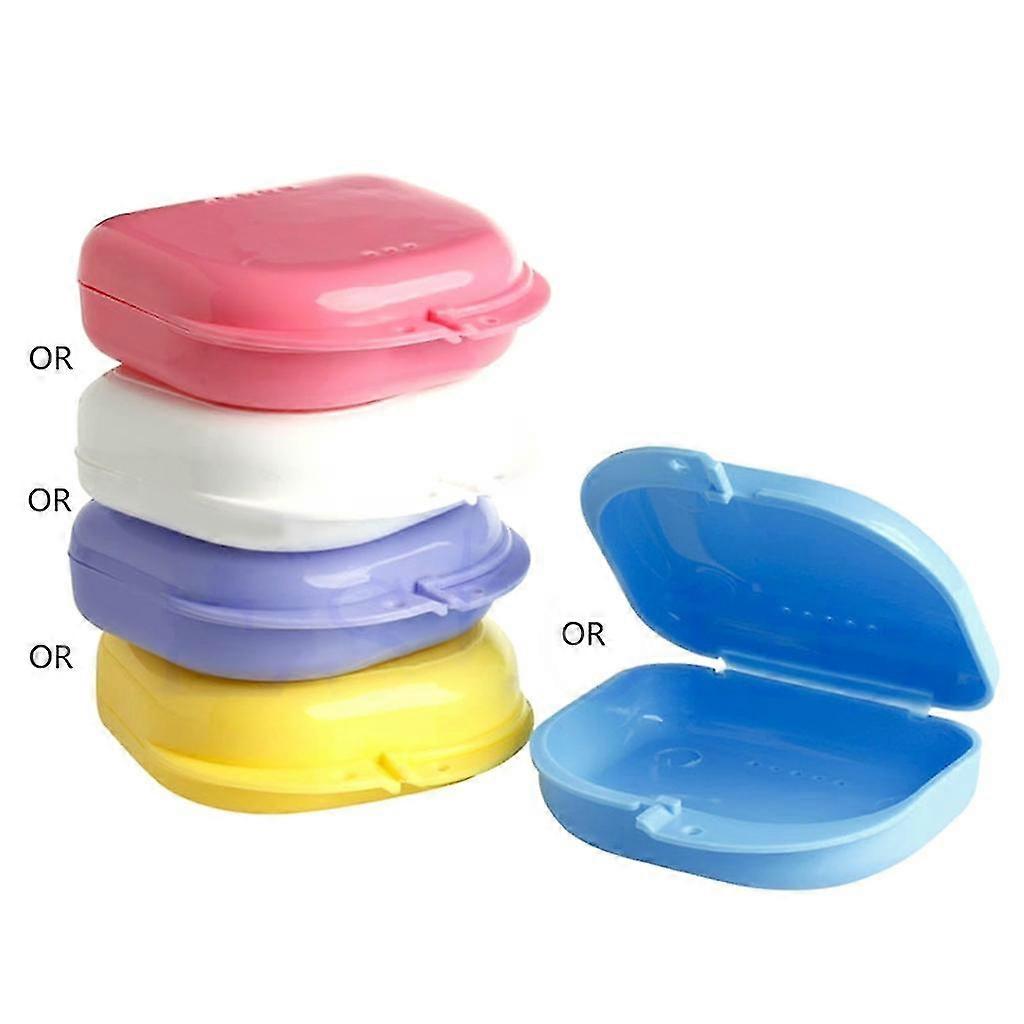 Retainer Box Mouth Guard Container For Case Orthodontic Denture Storage Boxes