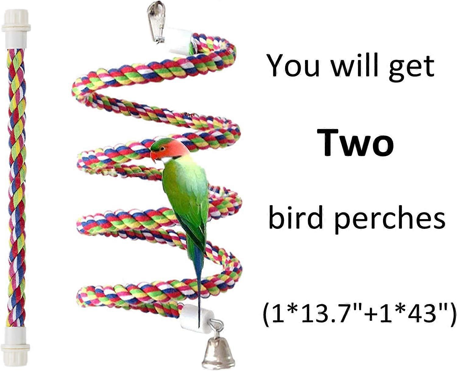 Petsvv Rope Bungee Bird Toy Bird Perch