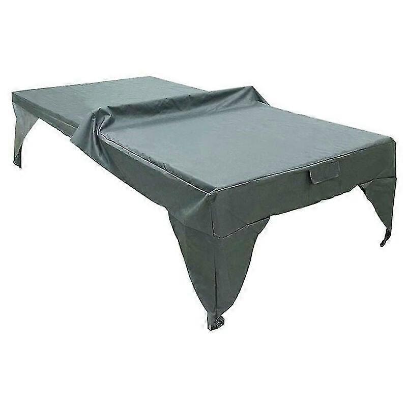 Foldable Dustproof Ping Pong Table Cover For Playground - Convenient For Outdoors - Waterproof - Easy Clean Grey (280 X 153 X 73 Cm)