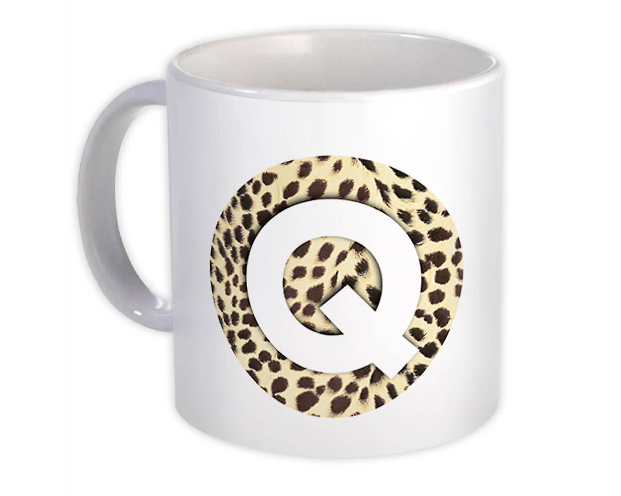Gift Mug: Monogram Letter Q Cheetah
