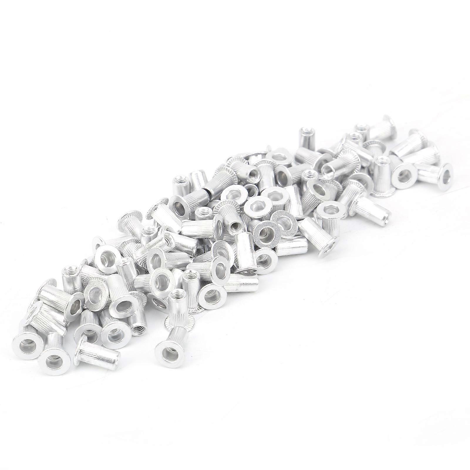 Pull Riveting Nuts 100 Pcs Aluminum Flat Head Vertical Hardware Accessories