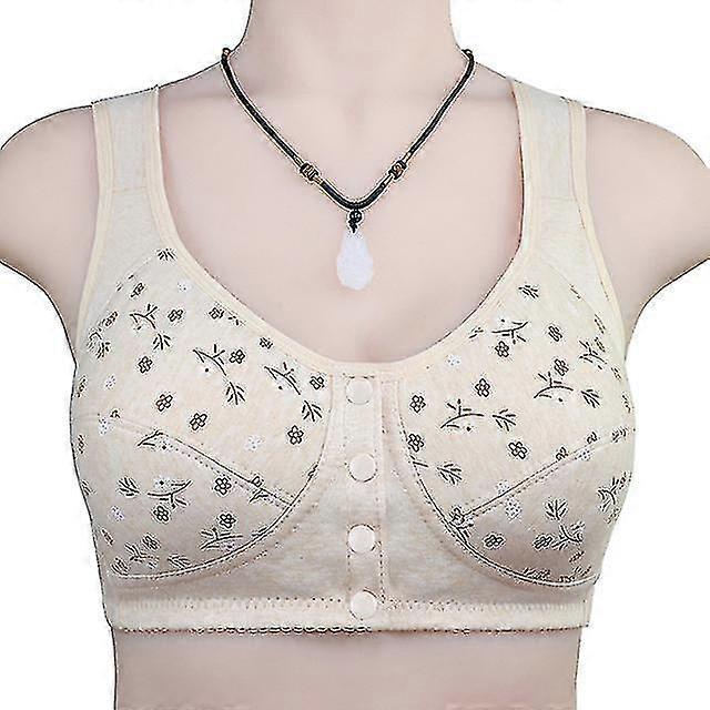 Push Up Full BH Plus Size Kvinnor Bomull Underkläder Front Stängning BH Trådlös BH Bralette Andas Mjuk Sport Seamless