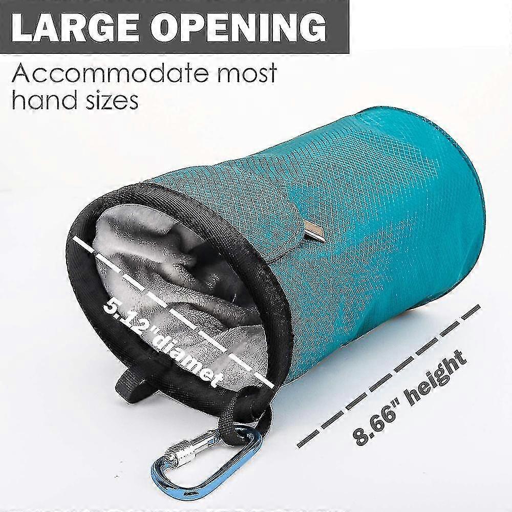 Climbing Powder Bag Drawstring Magnesia Bag With Adjustable Belt Blue