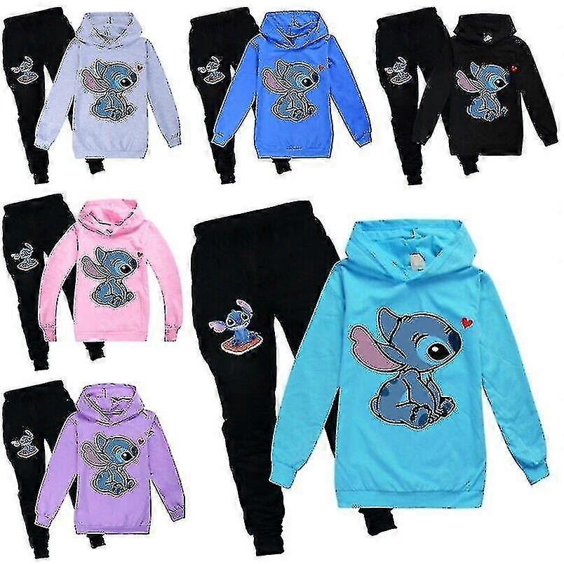 Lilo Stitch Φόρμα 2pcs Κουκούλα Top Hoodie Παντελόνι Στολή Σετ Αθλητικά Για Τα Παιδιά