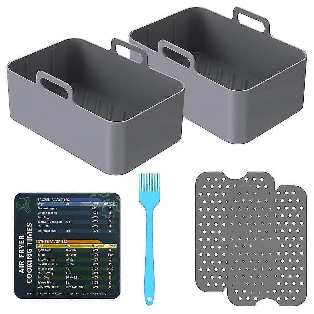Silicone Pot For Ninja Dual , 7pcs Ninja Dual Accessories, Ninja Silicone Liners (grey)