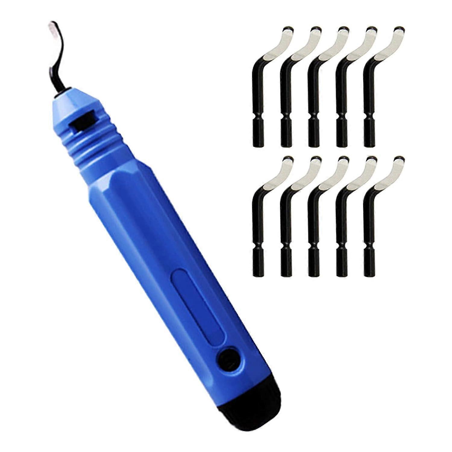 1 Stück Entgratwerkzeug, Entgraten, Entgraten, Metallentgraten, Metallentgratwerkzeug, Entgratstift, mit 10 Stück rotierenden Entgratklingen