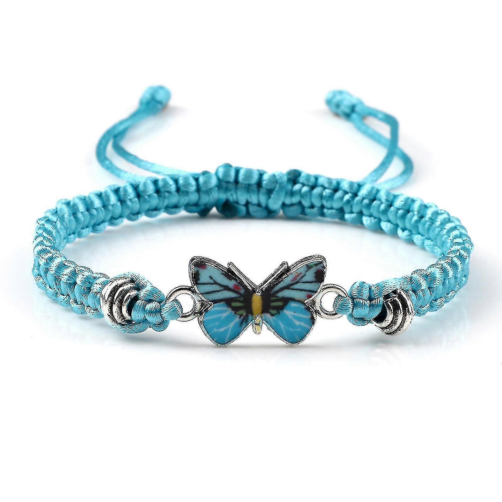Adjustable String Butterfly Bracelets For Women Cute Butterfly Charm Bracelets-