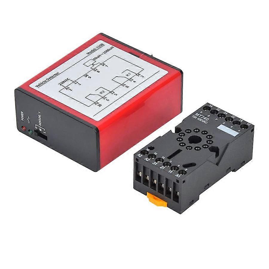 110B Vehicle Detector AC220V Single Channel Inductive Vehicle Loop Detector for Car Parking Lot Acc