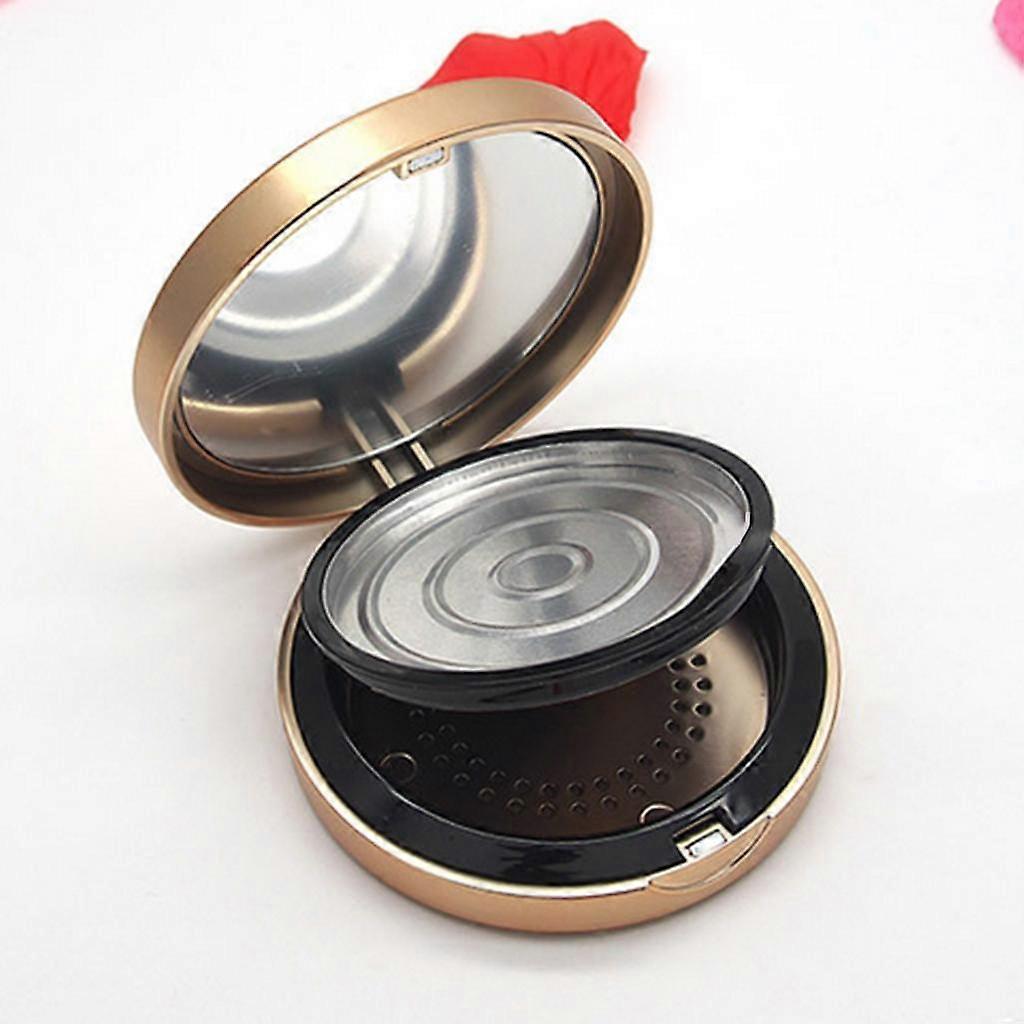 Empty Face Powder Blusher Makeup Cosmetic Storage Container Case Double Tier