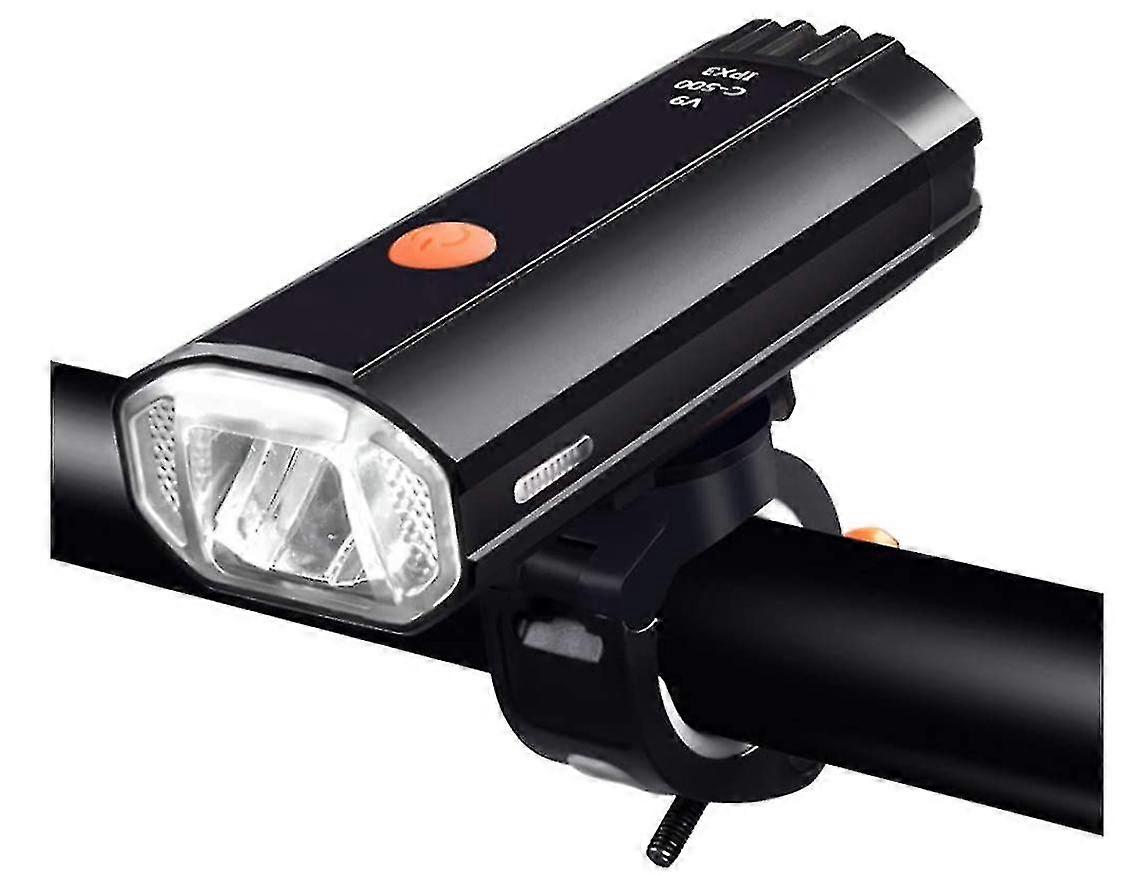 Bicycle Light, 4000 Mah Charge And Discharge Integrated Bicycle Light, 450 Lumens, Waterproof, Suitable For Night Riding(black)