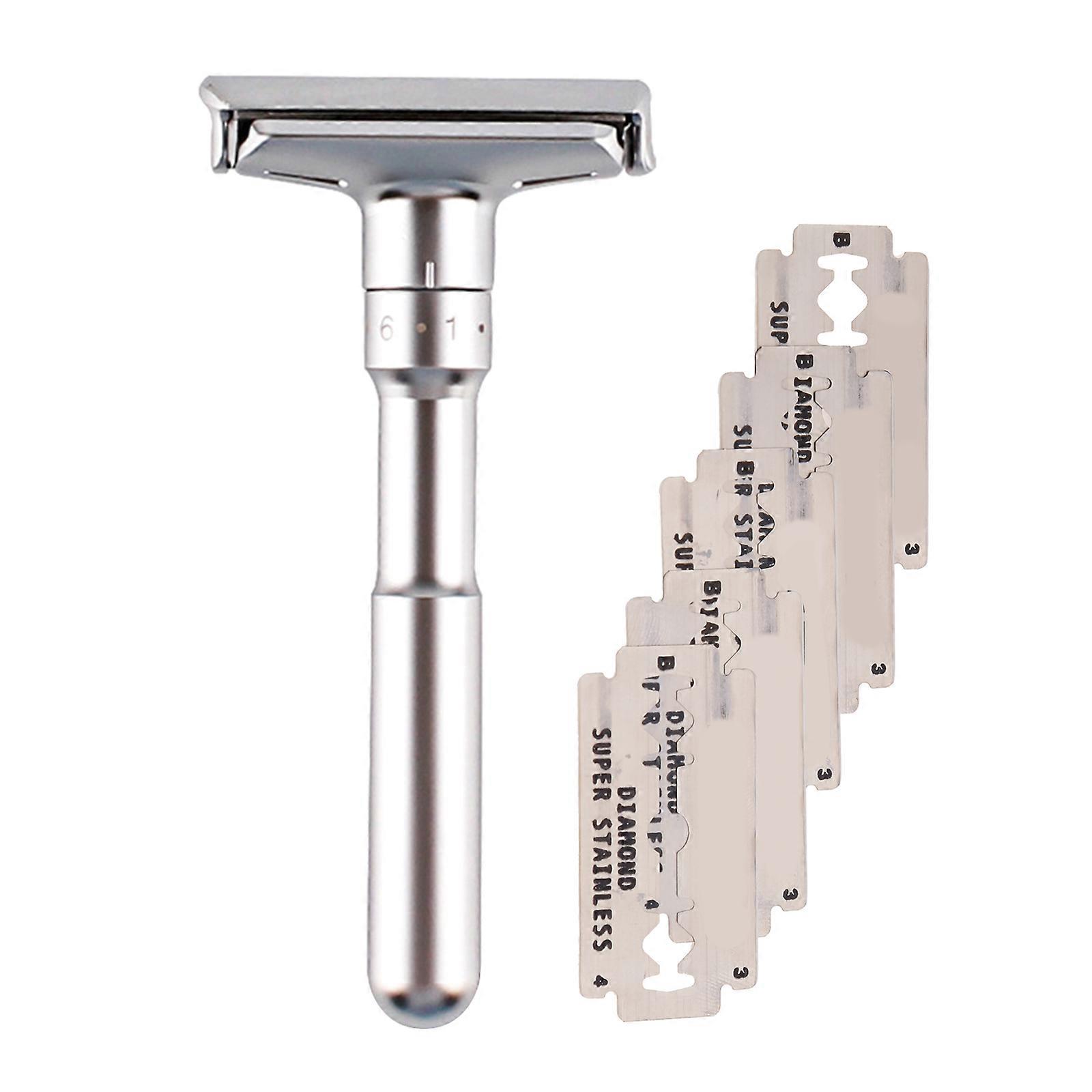 Safety for Razor Manual for Razor for Men Adjustable 1-6 Close Shaving Classic Double Edge for Razor Blade