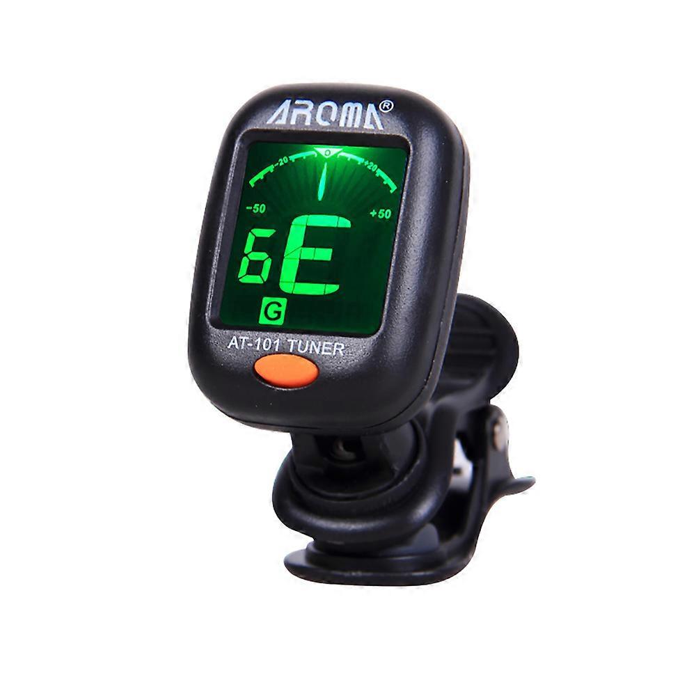 AROMA AT-01A/101 Guitar Tuner Foldable Rotatable Clip-on Tuner High Sensitivity for Bass Ukulele Chromatic Guitar Accessories