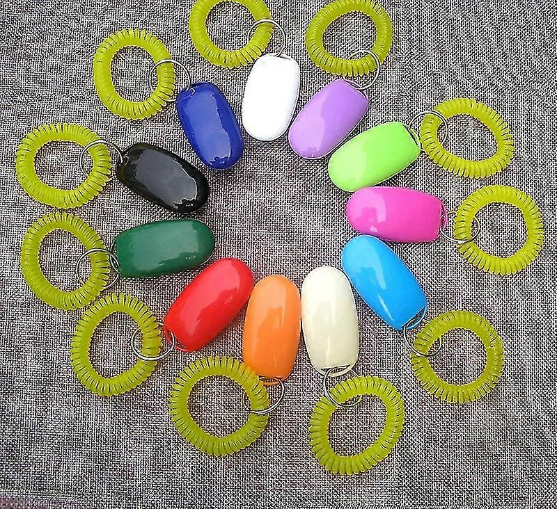 10 Pcs Dog Clicker Multi-color Pet Training Clicker With Wrist Strap For Dog Cat Horse
