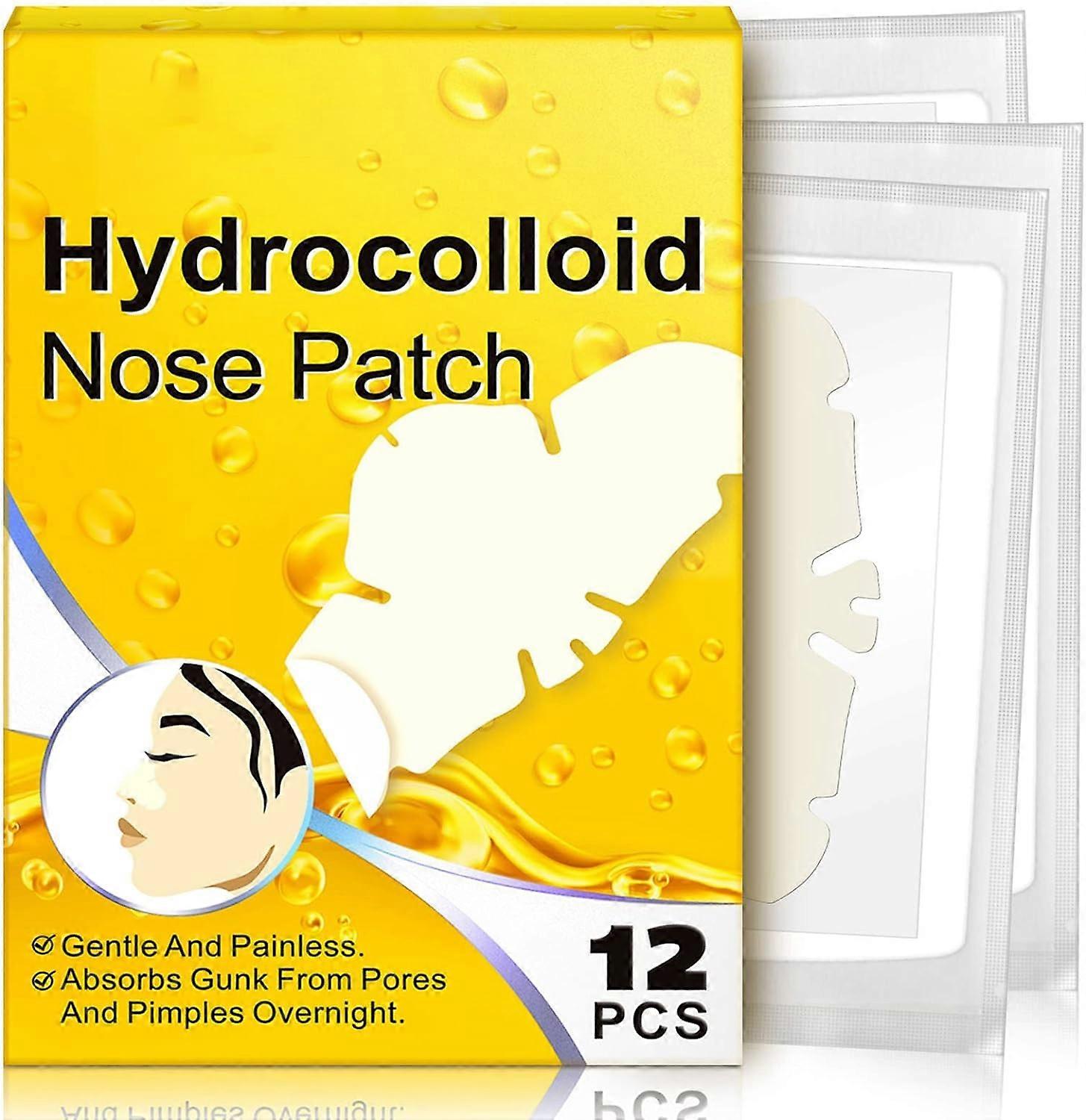 Hydrocolloid Nose Patch for Nose Pores Pimples Zits Oil Blackhead Removal Strips Pore Cleansing Nose Stickers Pore Strips Deep Cleansing Blackhead Rem