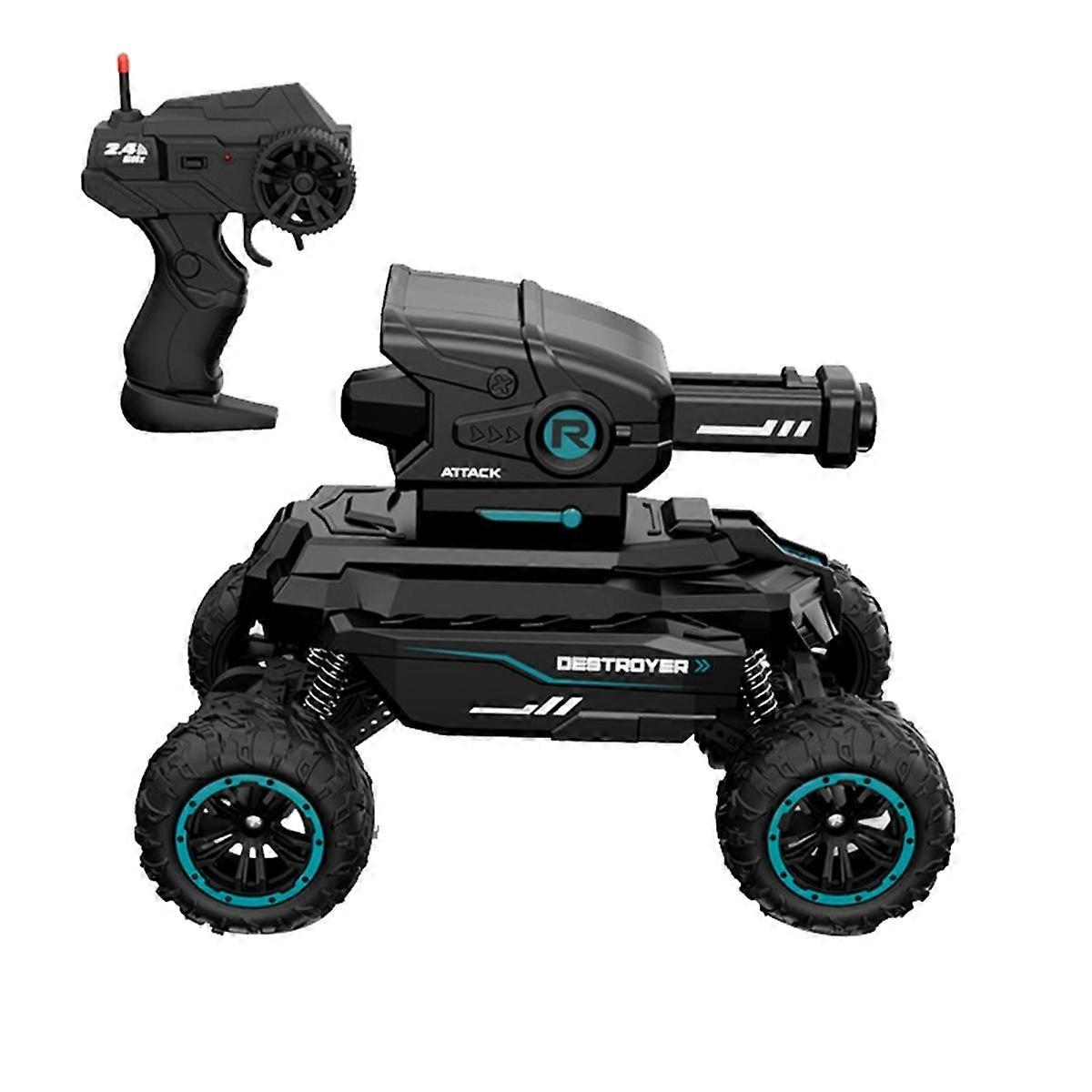RC Drift Tank Toy Multifunction Armored Vehicle Remote Control Water Bomb Car Multiplayer Competitive Gift-Blue
