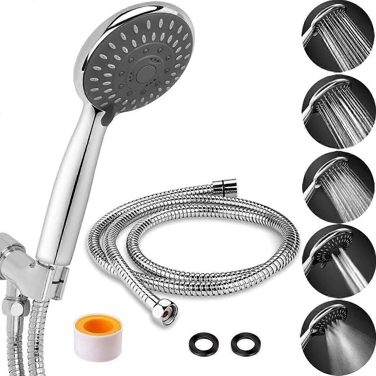Hand shower with 1.5m ordinary shower pipe, 3 piece set
