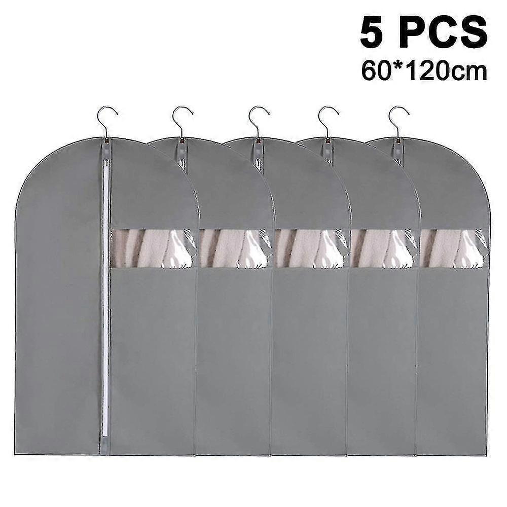 Set Of 5 Hanging Garment Bags For Storage Breathbale Suit Cover
