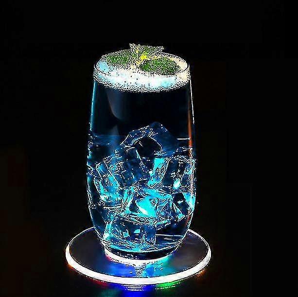 Led Colorful Coaster 2 Pcs Drinks Coasters
