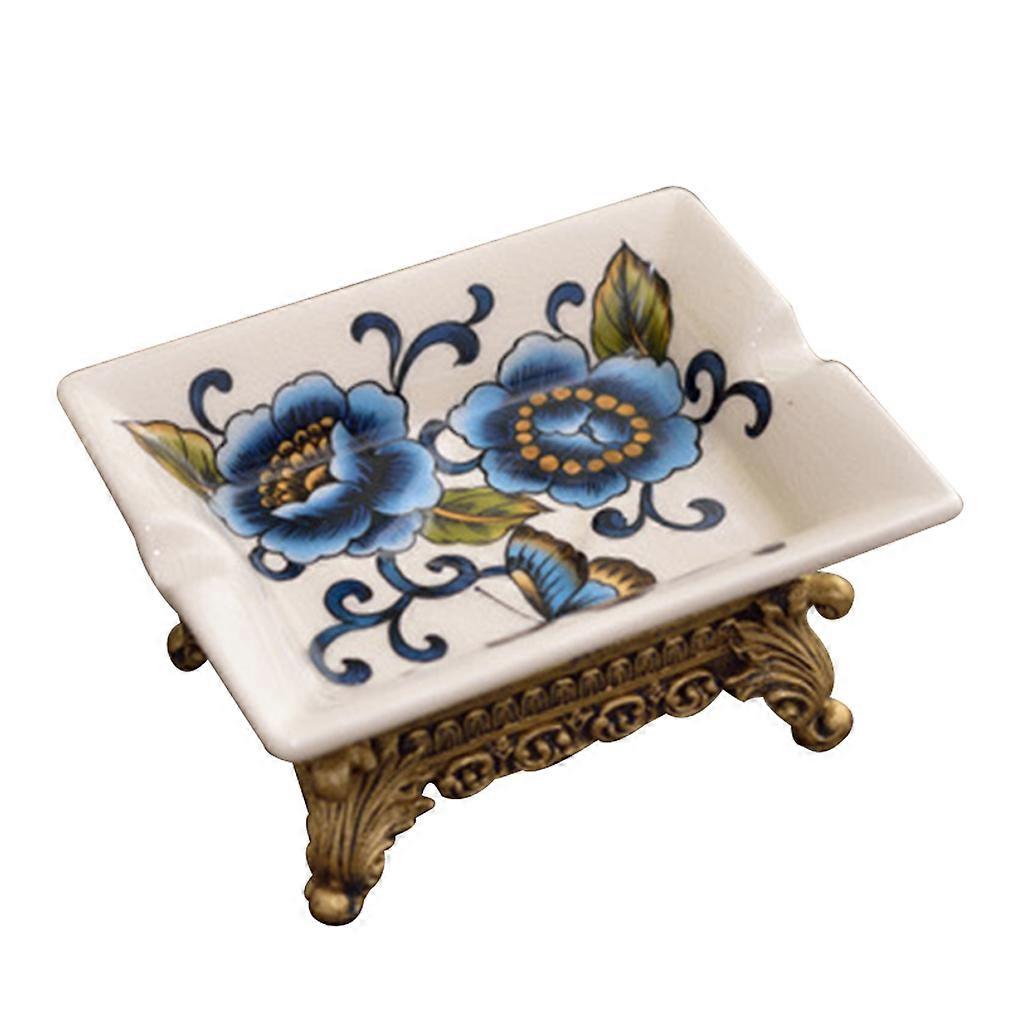 Single Layer Ceramic Soap Rack Countertop Sink Storage Tray Healthy to Use