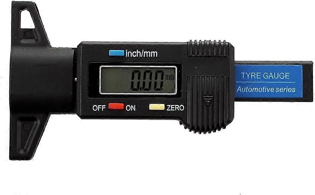 Caliper Digital dybdemåler LCD slidbanedybdemåler Dækmønstermåler, motorcykler eller lastbiler 0-25,4 mm