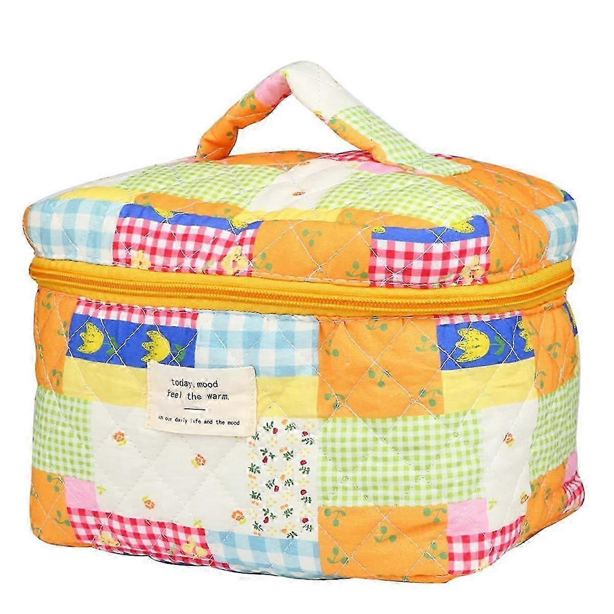 حقائب مستحضرات التجميل للنساء لطيف الأزهار ماكياج حقيبة منظم تخزين حقيبة المكياج حقائب أدوات الزينة السفر حقائب اليد حقائب اليد ، أ