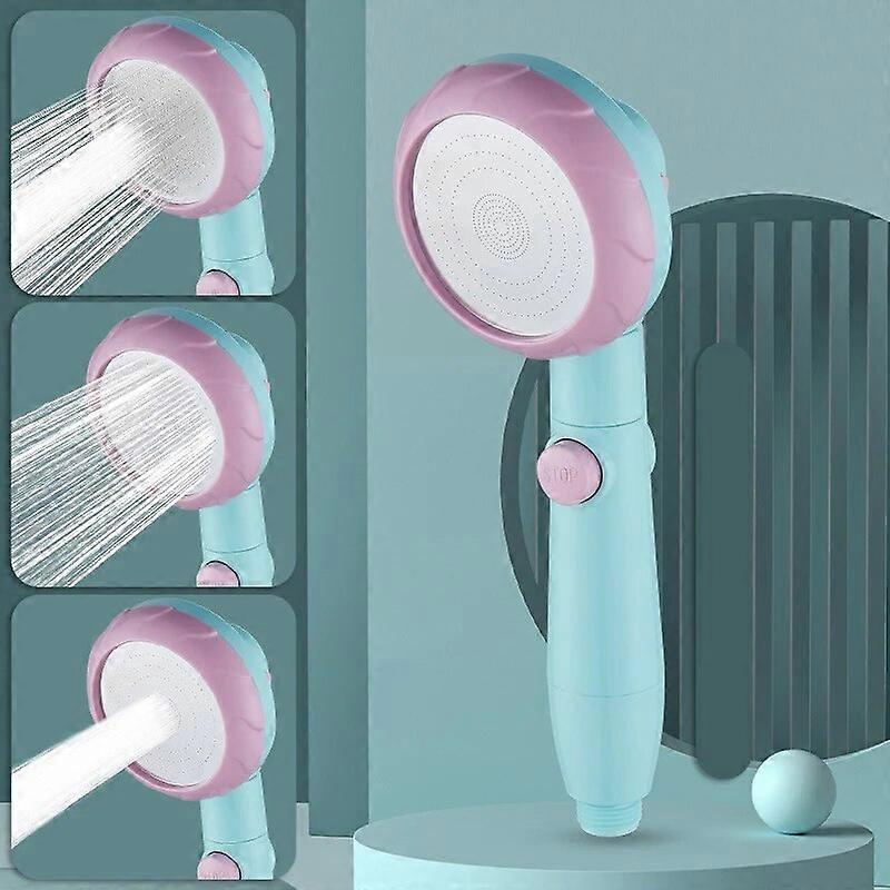 360 Rotated Rainfall Shower Head 3 Modes Adjustable High Pressure Shower Head Water Saving Switch Button Shower Accessories