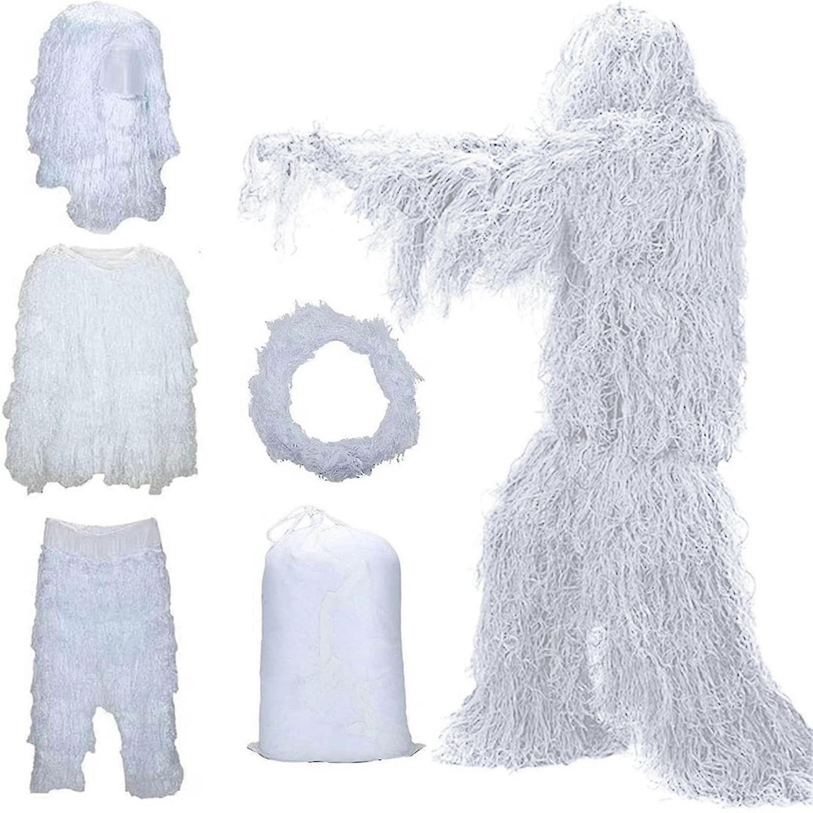 5 σε 1 κοστούμι Ghillie, 3d καμουφλάζ ενδύματα κυνηγιού συμπεριλαμβανομένου σακάκι, παντελόνι, κουκούλα, τσάντα μεταφοράς tw