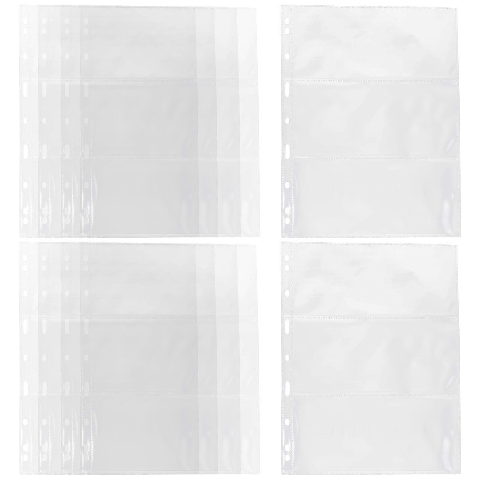 10pcs Multi-functional Paper Currency Tickets Collection Album Pages Loose-leaf Card Book Pages