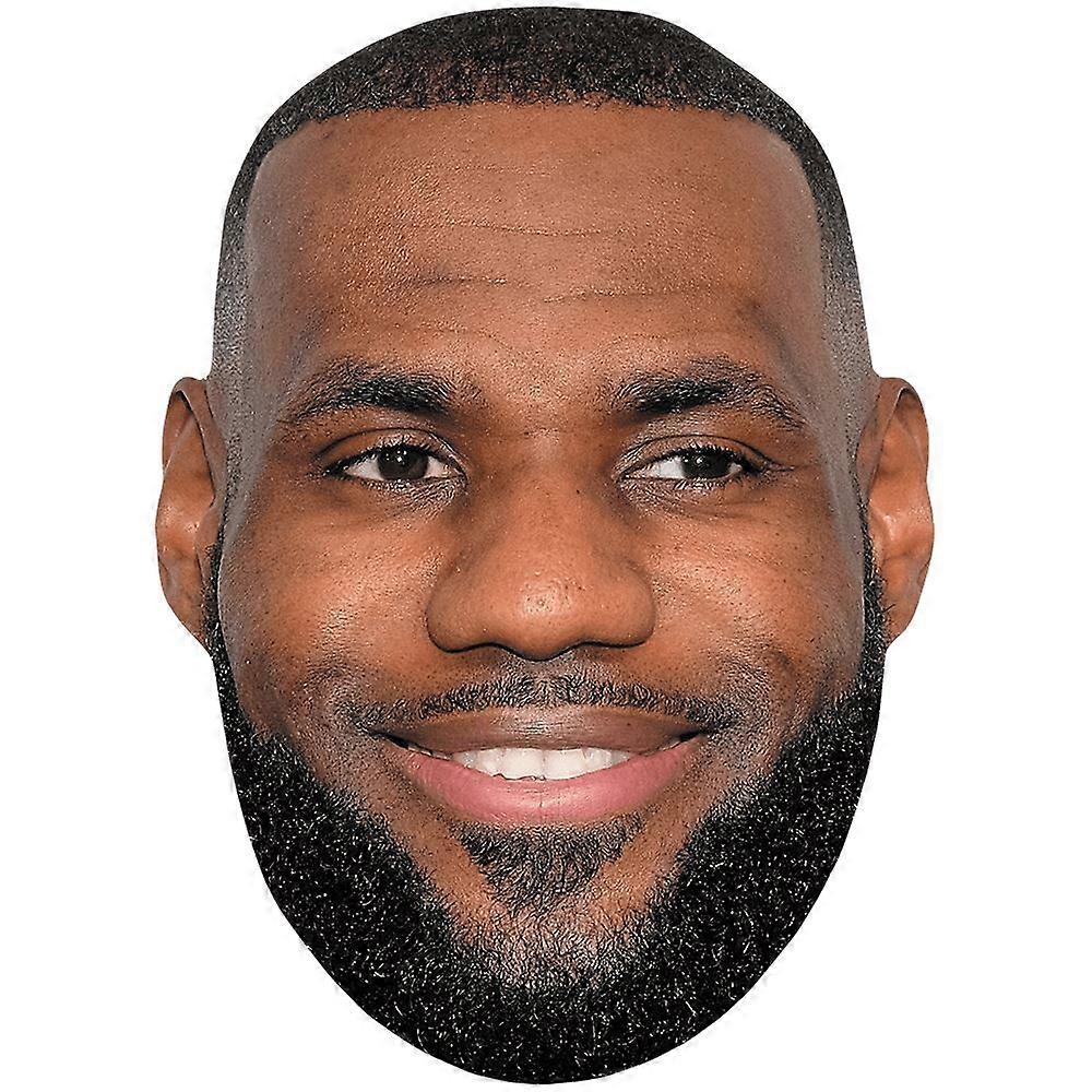 LeBron James (Smile) Celebrity Mask, Flat Card Face