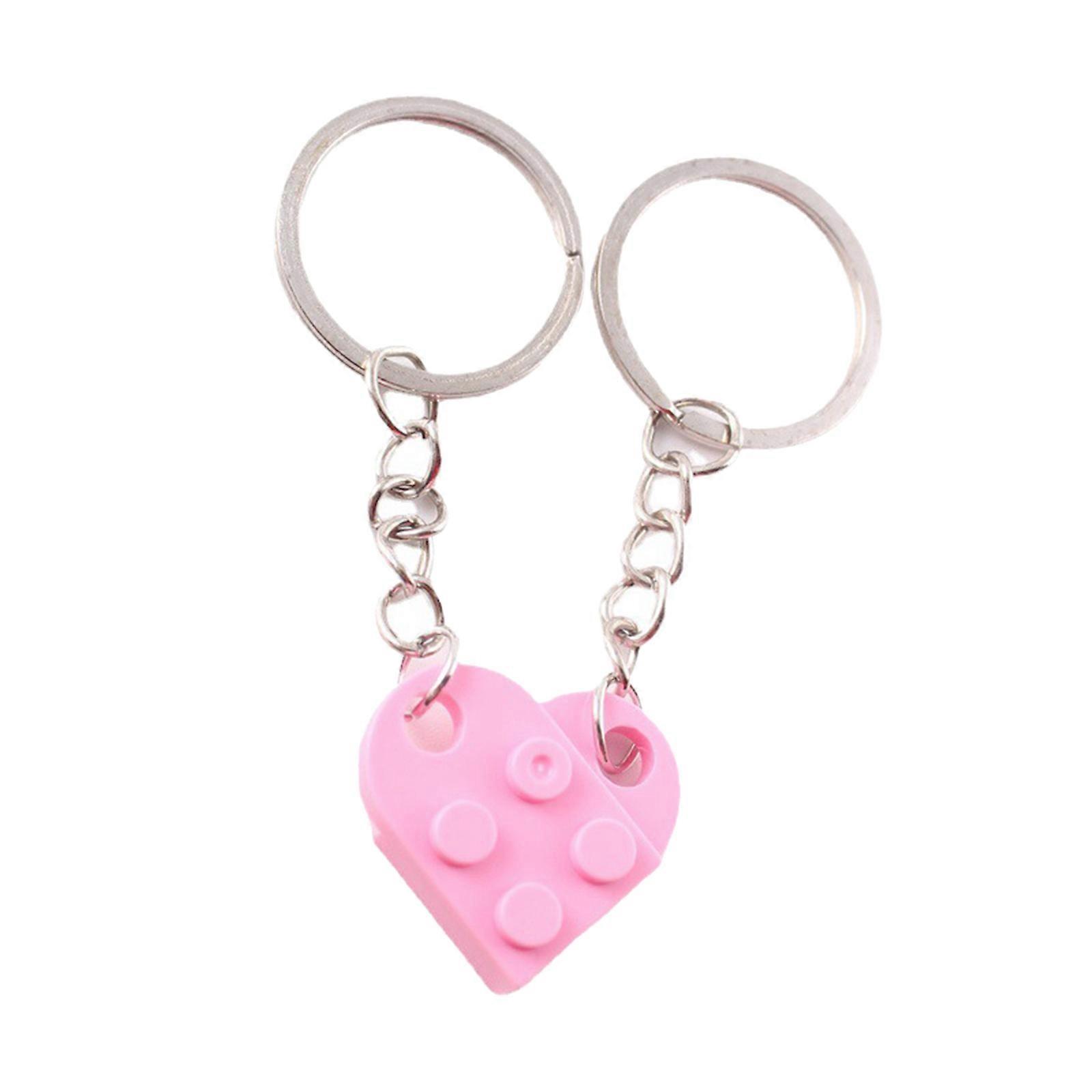 Assorti Coeur Jaune Couple Cadeau Vert Foncé Blanc Coloré Bleu Rose Rouge Gris Violet Pour Petit Ami Petite Amie Porte-clés NOUVEAU