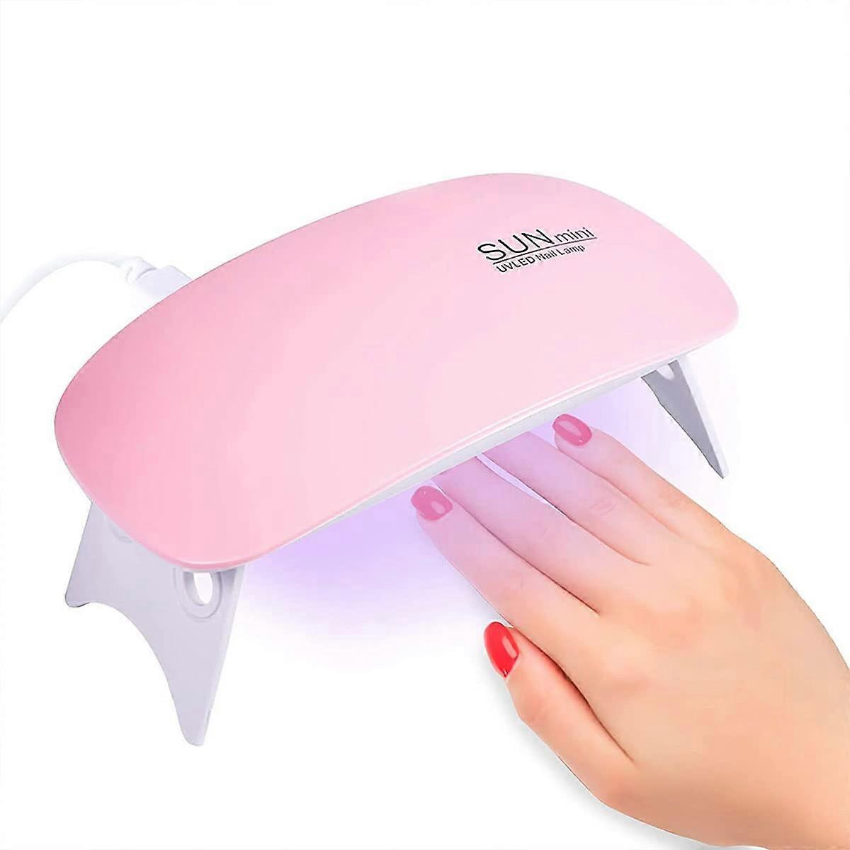 Mini UV Gel Nail Lamp - 6W Portable USB Curing Light 45/60s Timer