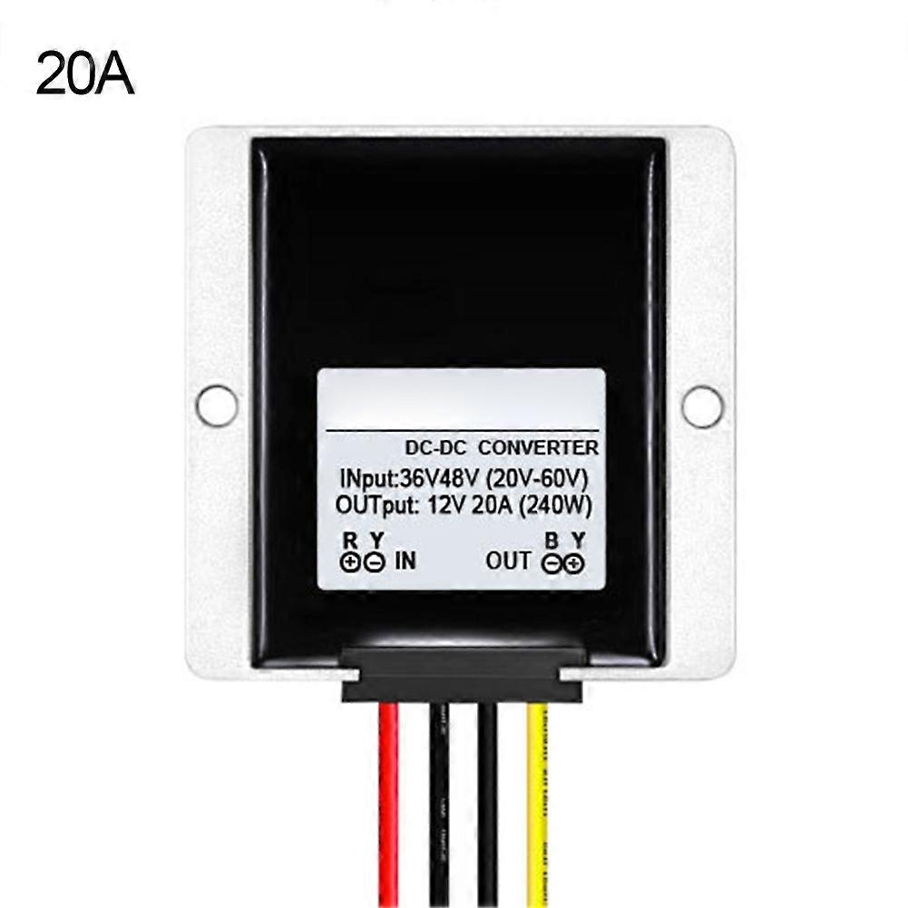 DC-DC 36V/48V to 12V 10A Power Converter Step-down Module with Aluminum Case Mengxi