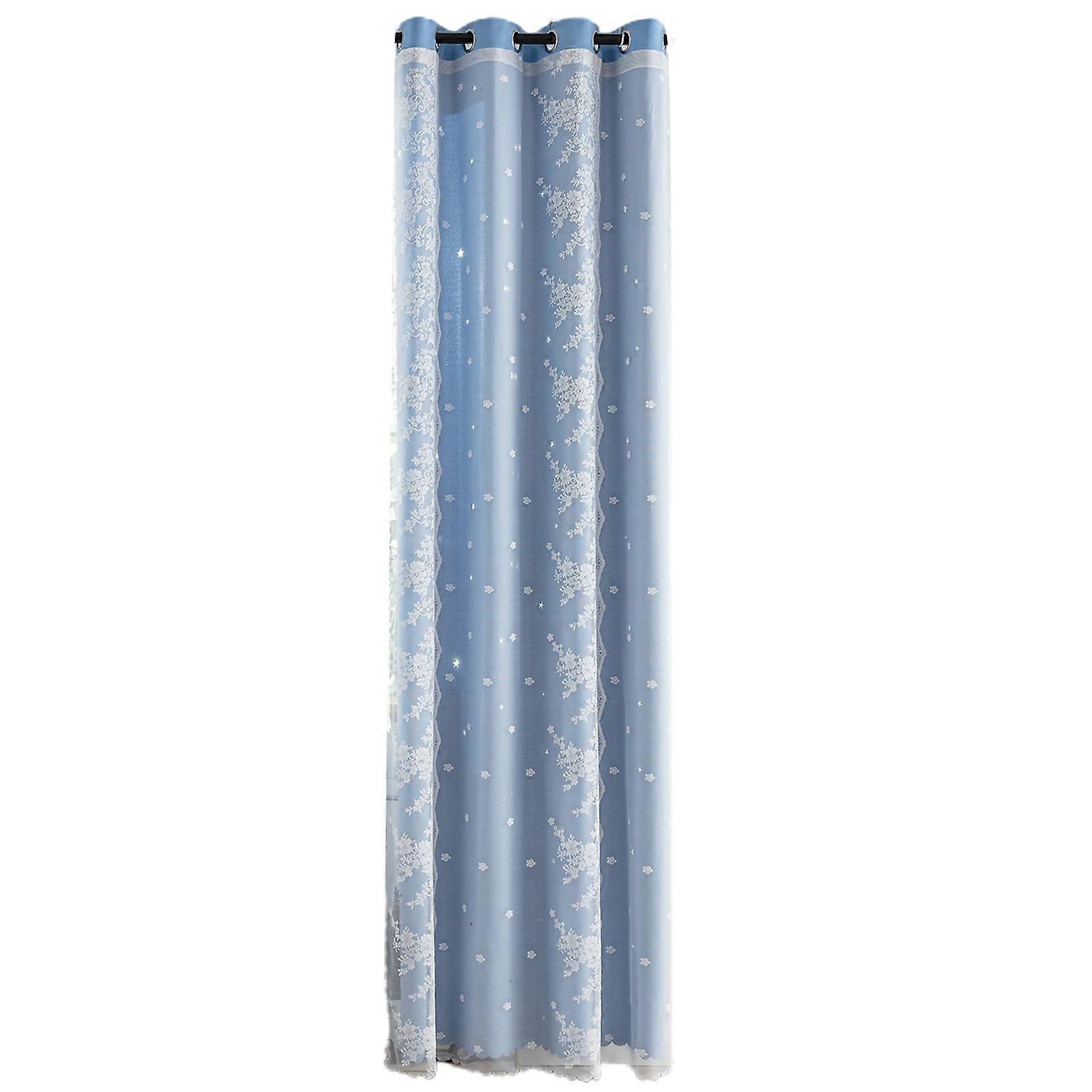 Window Curtain Perforated Light Filtering Polyester Bedroom Window Blackout Side Curtain Home Decoration