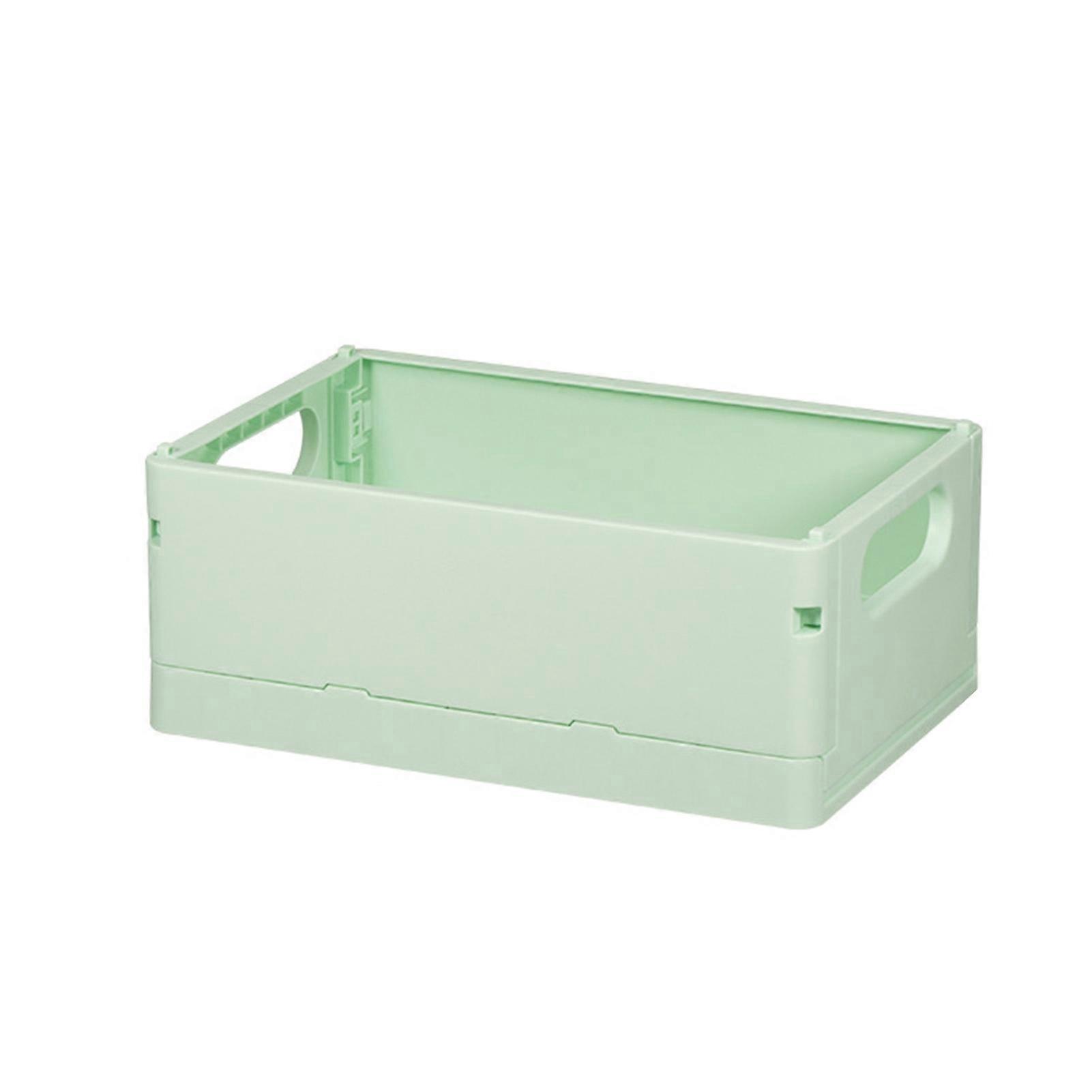 Storage Basket Non-slip Hollowed Handle Design Stackable Folding Organizing Plastic Large Capacity Storage Box Office Supplies