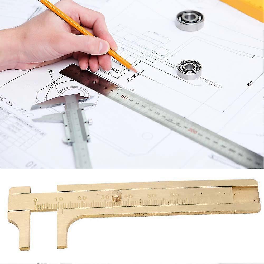 Copper Vernier Caliper - Portable Measuring Tool for Archaeology (0-80mm)