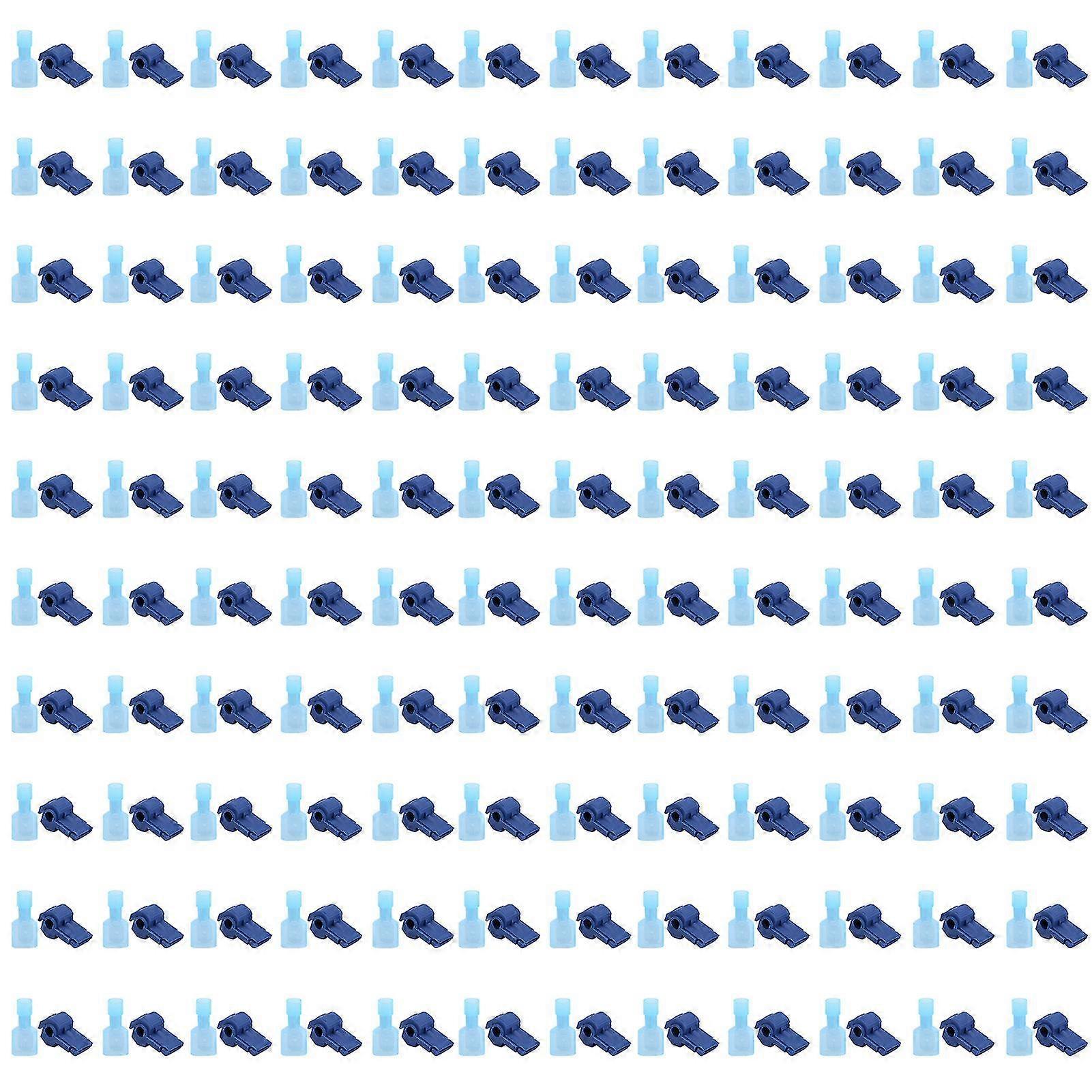 TTap Quick Splice Wire Electrical Terminals Connectors Assortment Kit - 120 Pairs (Blue)