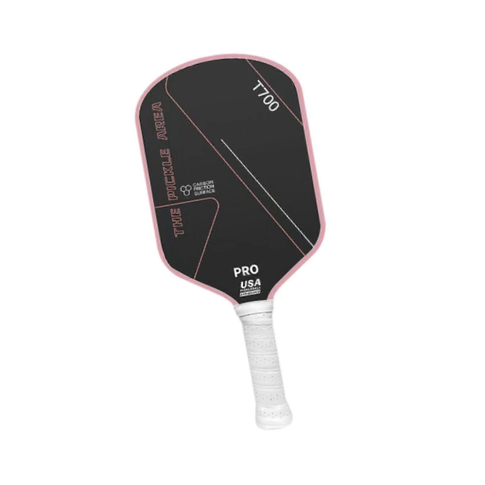 Pickleball Paddle Carbon Fiber Surface Practice Polypropylene Honeycomb Core Pink