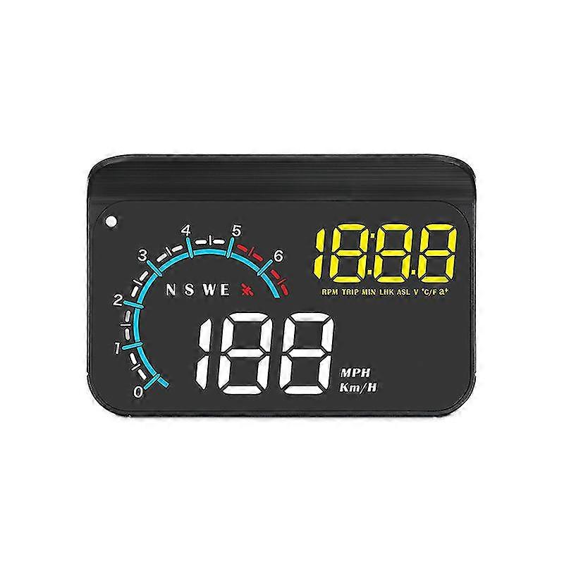 Head-up-Display, Upgrade-Head-up-Display-Dual-Mode-OBD2/GPS-Windschutzscheibenprojektor mit Geschwindigkeit, Übergeschwindigkeitswarnung, Kilometermessung