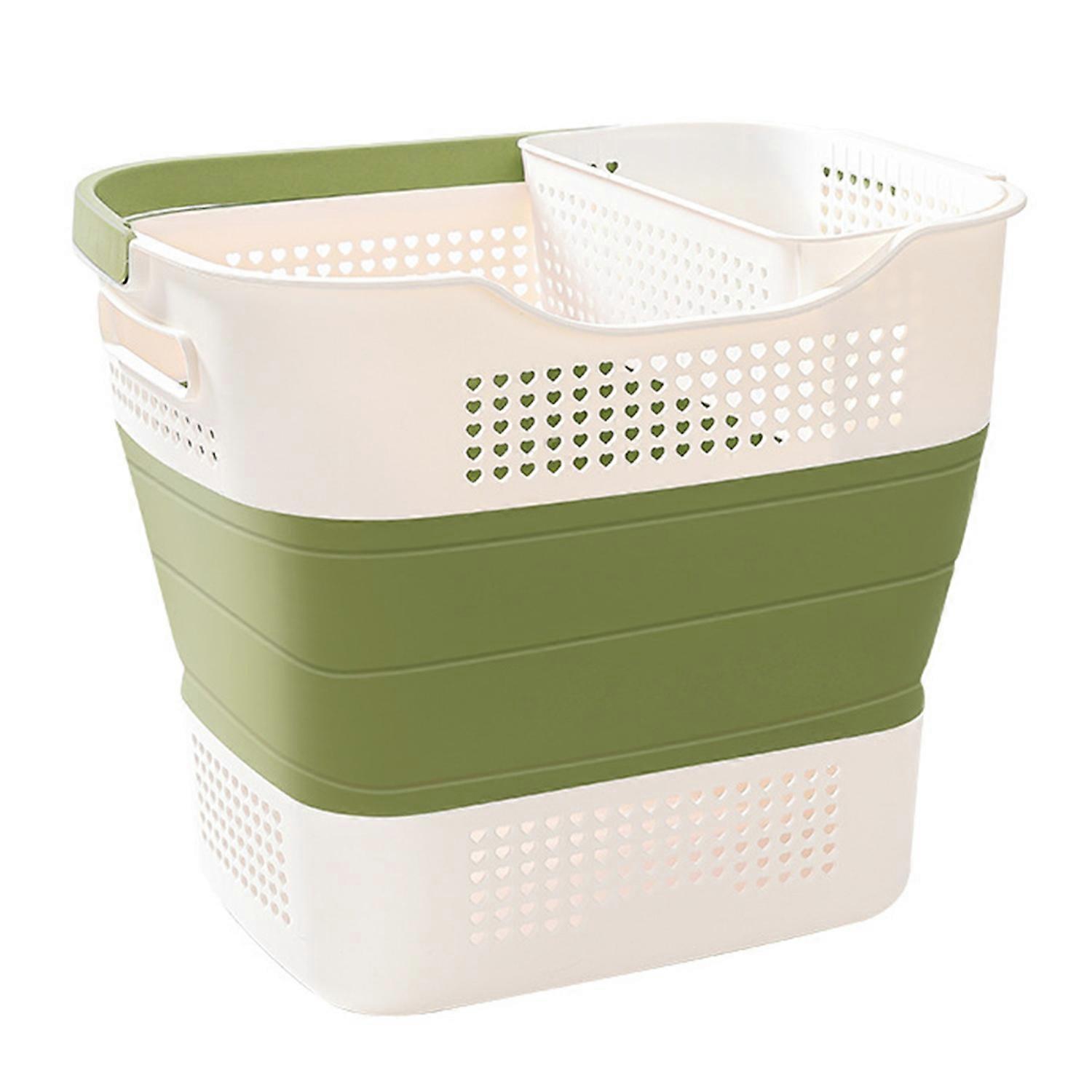 Foldable Clothing Storage Basket Laundry Hamper with Handle Large Capacity Collapsible Design