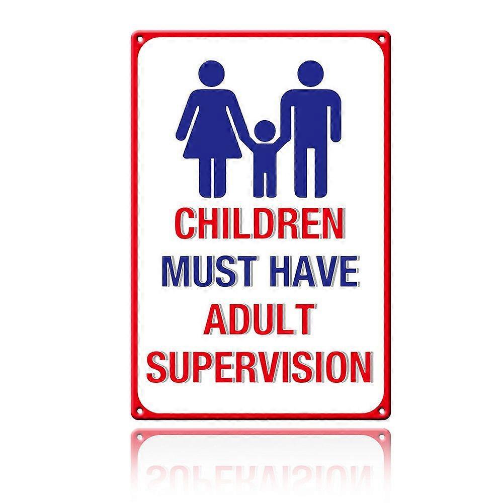 Aluminum Warning Sign Rectangle with Word Word 30x20x0.08cm