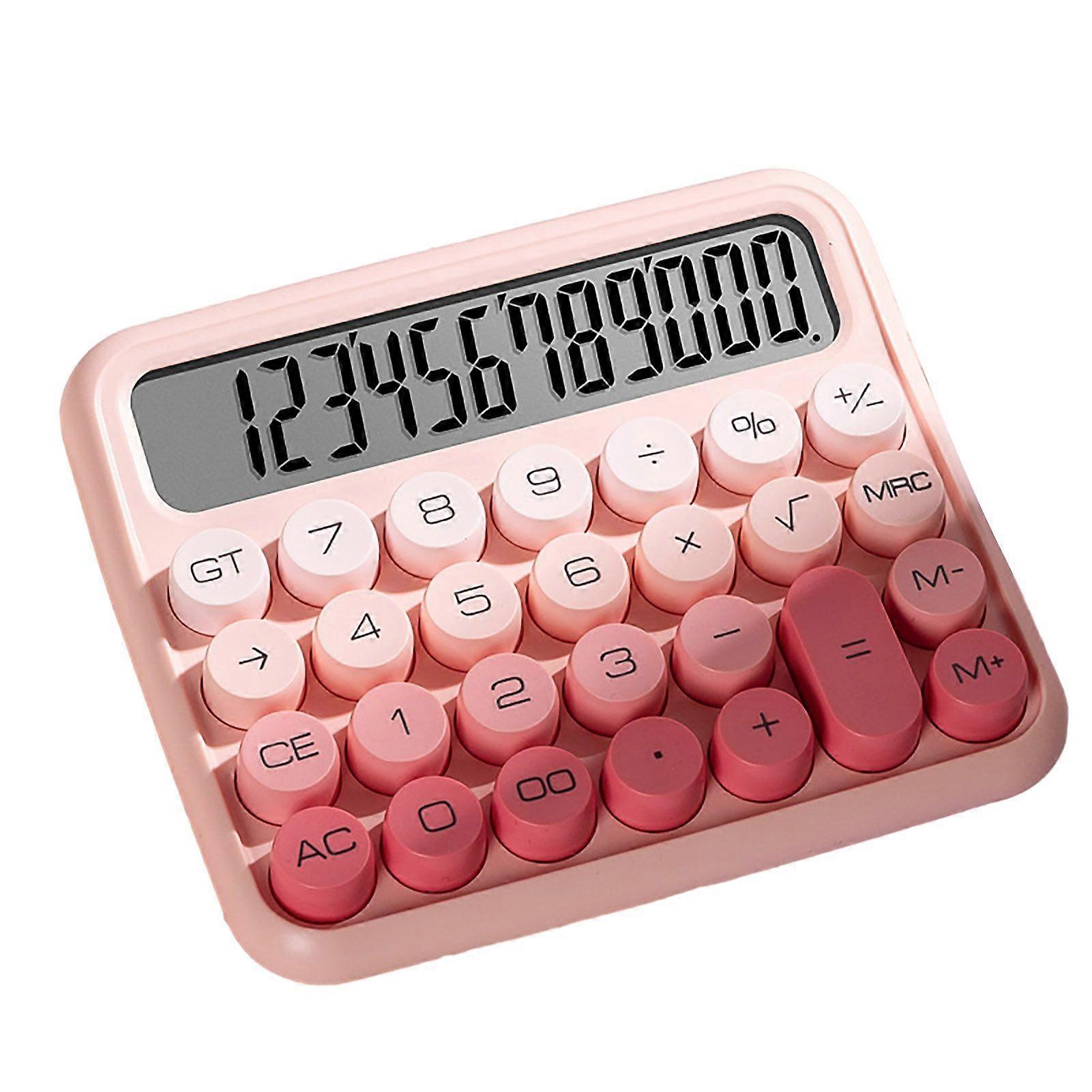 12-Digit Calculator with Extra Large LCD Screen Big Buttons Ergonomic Design Clear Sound Gradient Color Mechanical Switch Calculator