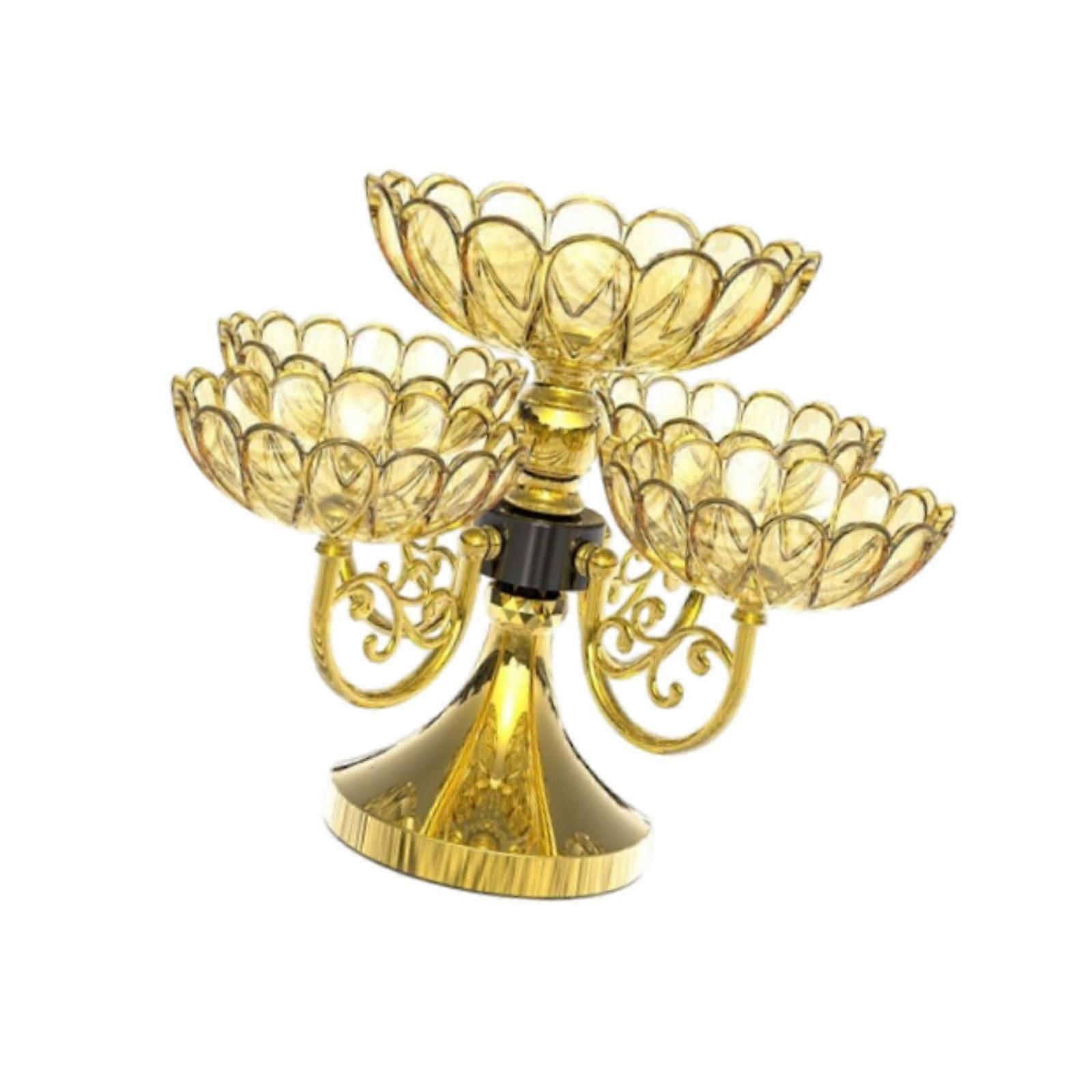 Rotating Snack Serving Tray Fruit Bowl Fruit Plate for Table Cafe Restaurant