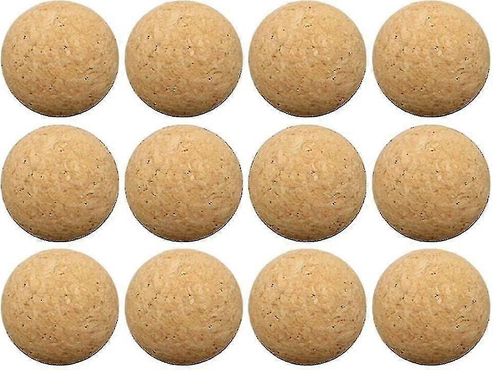 12 db parafa labda csocsóhoz, természetes parafa labdák, nagyon csendes (36 mm átmérőjű)